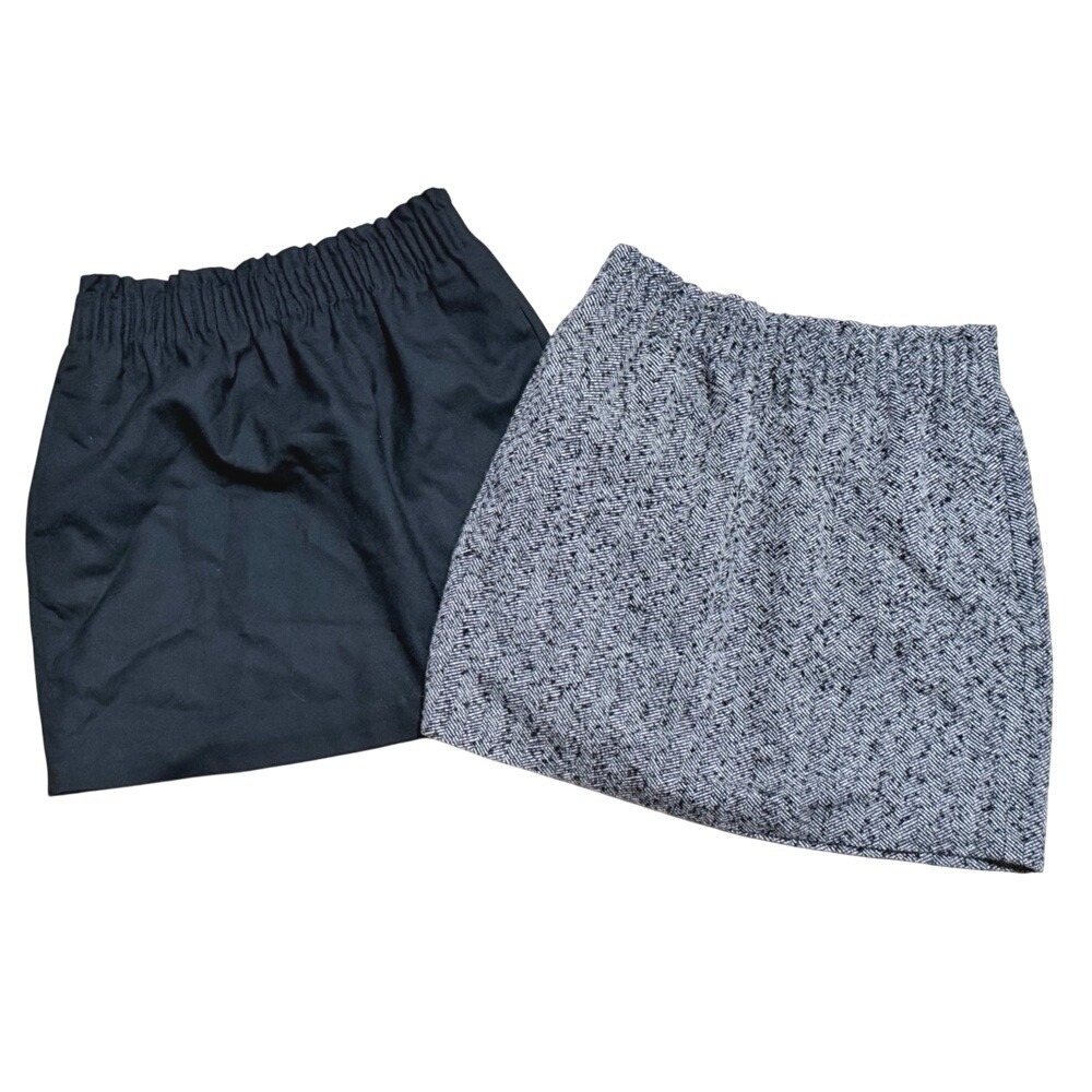 J. Crew Tweed Skirt Size 2 Mini Pull On Career Wear Stylish Classic Preppy